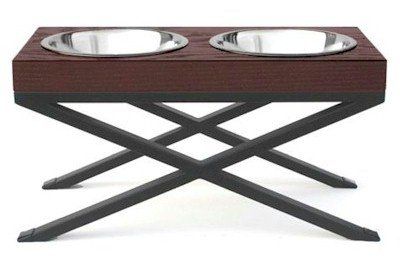 Woodsman Double Raised Dog Bowl (Option: large)
